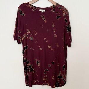 Moon & Sky Womens Short Sleeve Tee Shirt Tie Dye Size‎ Small